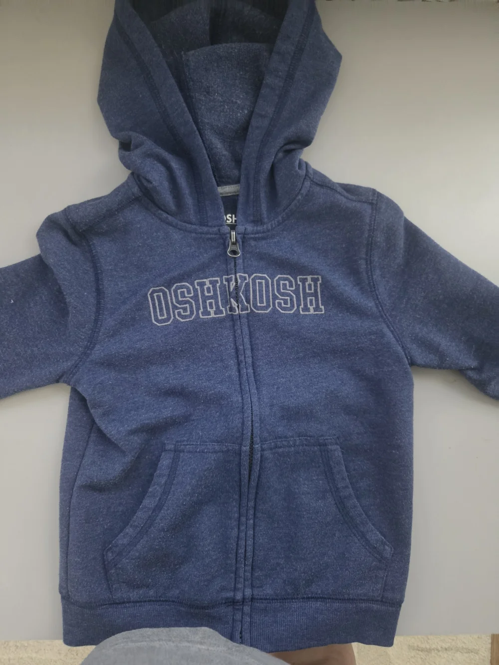 OshKosh B'gosh Navy Zip Front Hoodie Gently Used